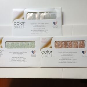 Color Street Glitter Nail Strips Trio